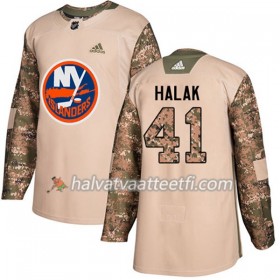 Miesten NHL New York Islanders Pelipaita Jaroslav Halak 41 Adidas 2017-2018 Camo Veterans Day Practice Authentic